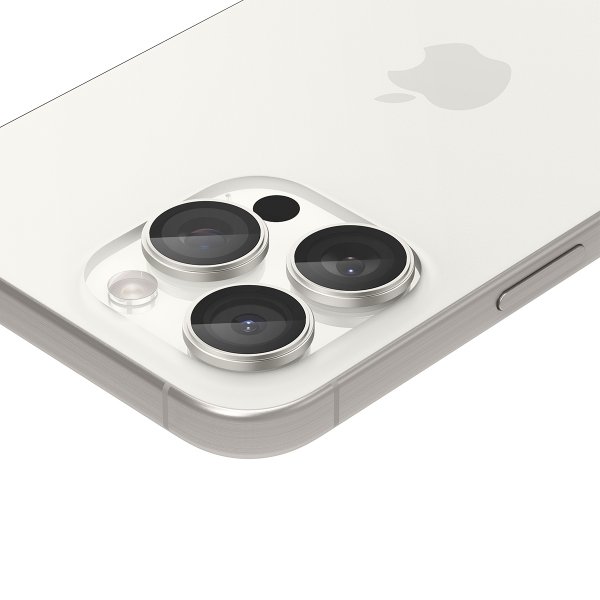 Spigen iPhone 15 Pro/iPhone 15 Pro Max Kamerabeskyttelse GLAS.tR EZ Fit Optik Pro 2-pak White Titanium