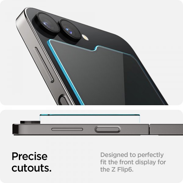 Spigen Samsung Galaxy Z Flip 6/Flip 7 FE Skærmbeskytter GLAS.tR EZ Fit 2-pak