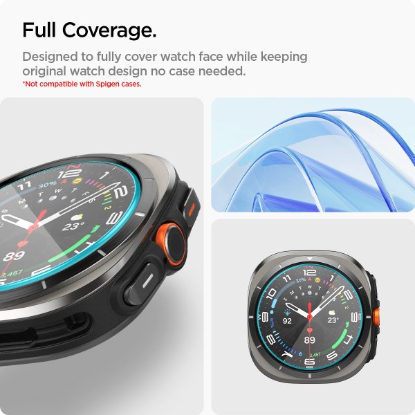 Spigen Samsung Galaxy Watch Ultra Skærmbeskyttelse GLAS.tR EZ Fit 2-pak