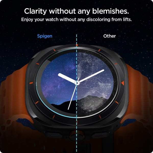 Spigen Samsung Galaxy Watch Ultra Skærmbeskyttelse GLAS.tR EZ Fit 2-pak