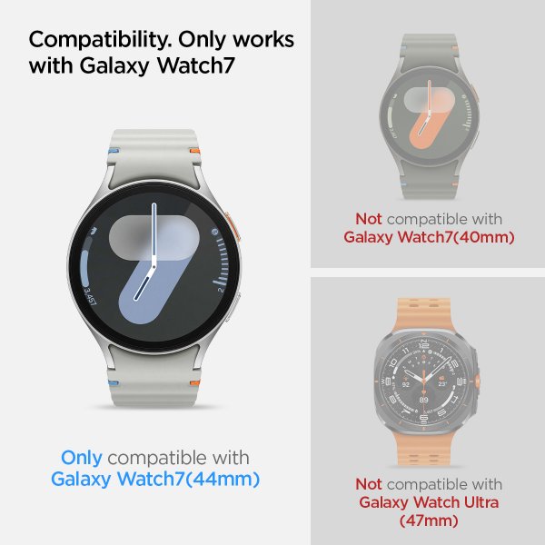 Spigen Samsung Galaxy Watch 7 44mm Skærmbeskyttelse GLAS.tR EZ Fit 2-pak