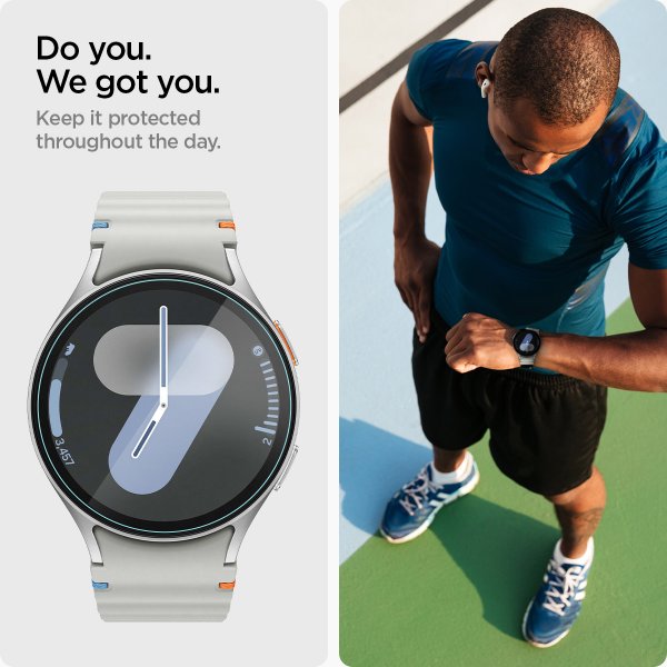 Spigen Samsung Galaxy Watch 7 44mm Skærmbeskyttelse GLAS.tR EZ Fit 2-pak