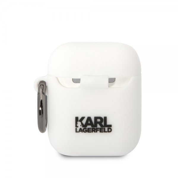 Karl Lagerfeld AirPods 1/2 Skal 3D Logo Hvid