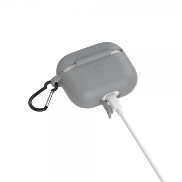 AirPods 3 Etui med karabinhage Grå