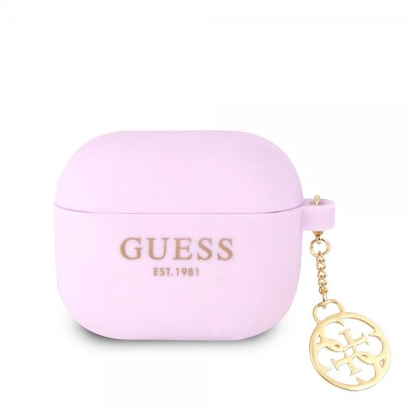 Guess AirPods 3 Etui Classic Logo 4G Charm Lilla