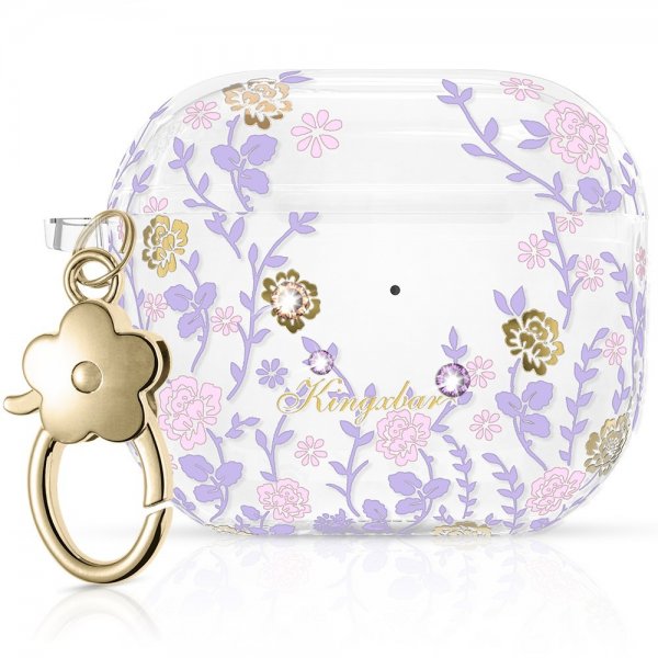 Kingxbar AirPods 3 Cover Flora Series Rosa Lilla