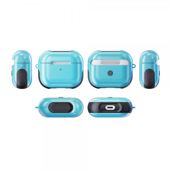 AirPods 3 Etui Gummibelagt Cyan