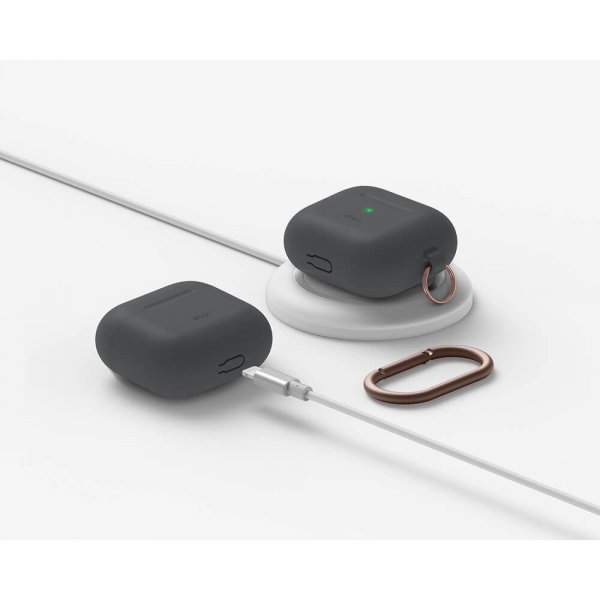 Elago AirPods 3 Skal Silikone Hang Case Mørkegrå