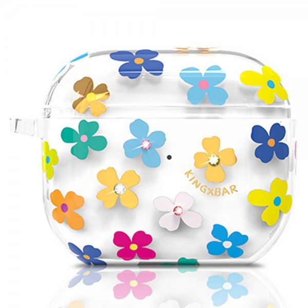 Kingxbar AirPods 3 Etui Sweet Series Farverige Blomster