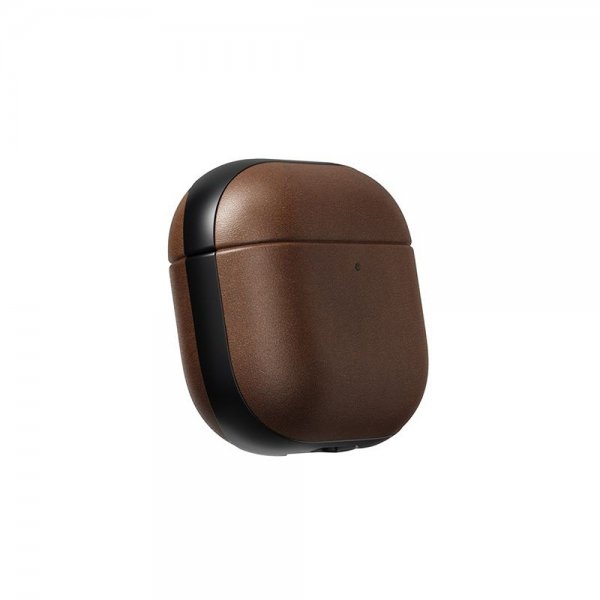 Nomad AirPods 4 Cover Modern Leather Case Brun