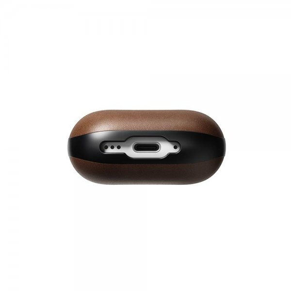 Nomad AirPods 4 Cover Modern Leather Case Brun