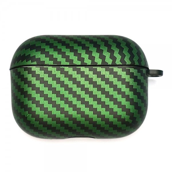 AirPods Pro 2 Cover Kulfibertekstur Sort Grøn