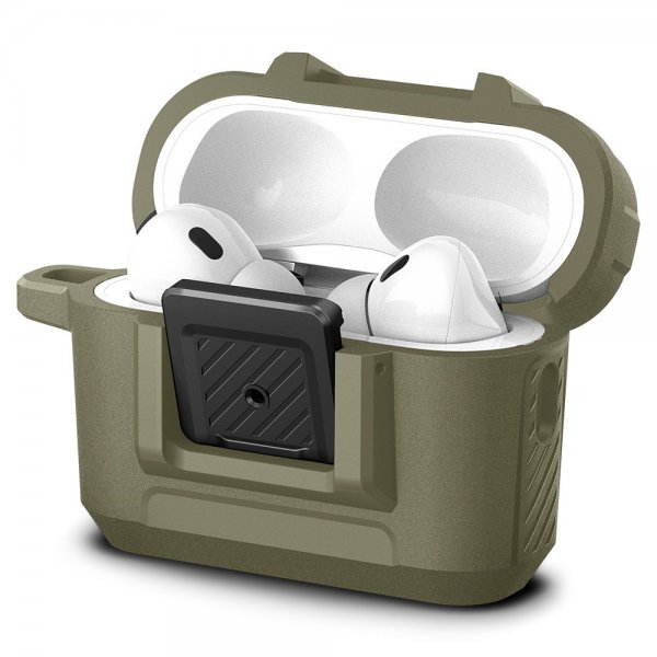 Spigen AirPods Pro 2 Cover Lock Fit Vintage Khaki