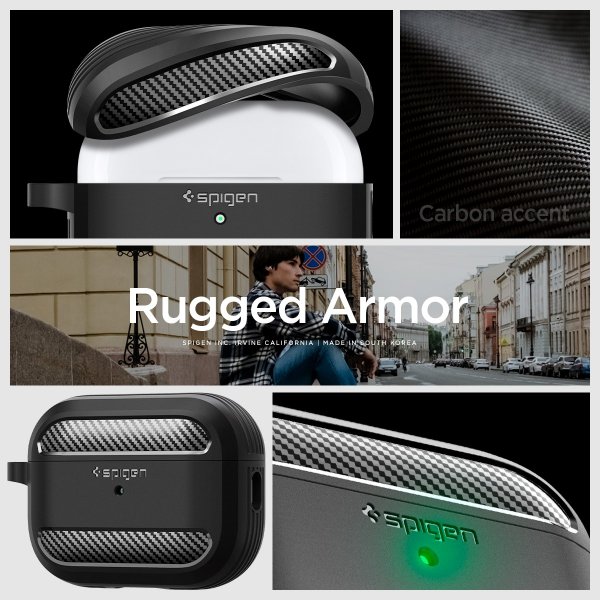 Spigen AirPods Pro 2 Cover Rugged Armor Mat Sort