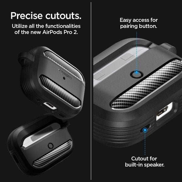 Spigen AirPods Pro 2 Cover Rugged Armor Mat Sort