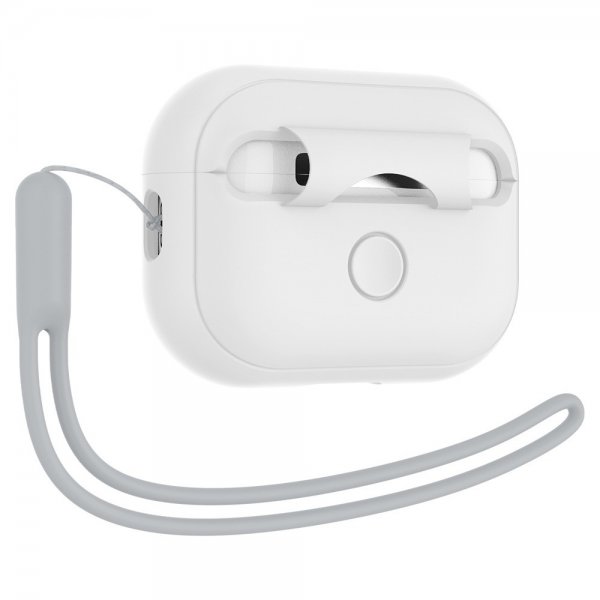 Spigen AirPods Pro 2 Cover Silicone Fit + Rem Hvid