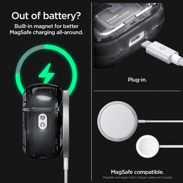 Spigen AirPods Pro 2 Cover Ultra Hybrid Zero One MagFit Sort