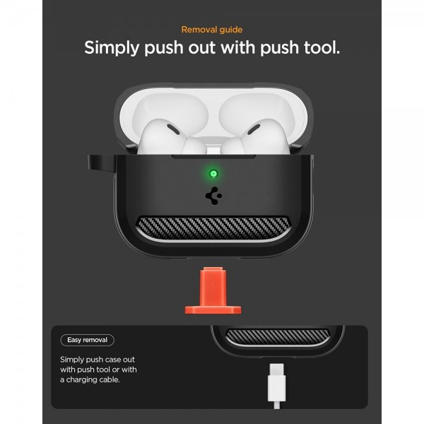 Spigen AirPods Pro 3 Cover Rugged Armor Mat Sort