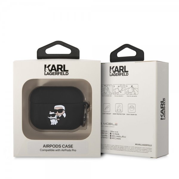 Karl Lagerfeld AirPods Pro Cover 3D Logo Sort