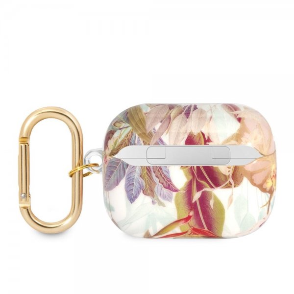 Guess AirPods Pro Cover Blomsterprint & Guldkrog Lilla