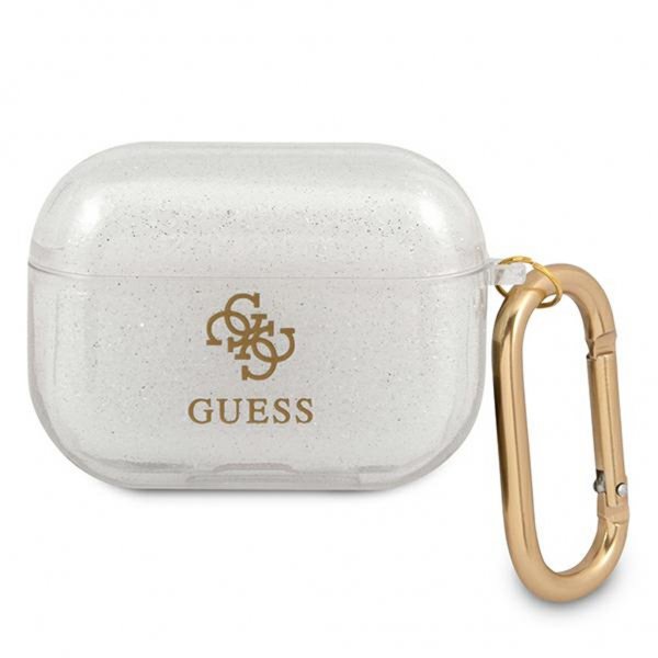 Guess AirPods Pro Cover Glitter Etui Gennemsigtig
