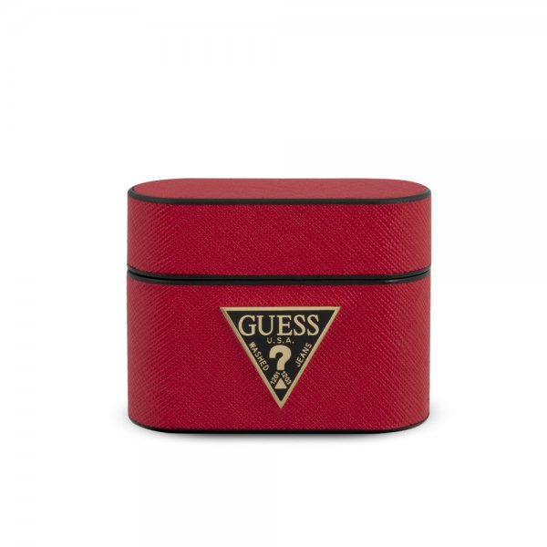 Guess AirPods Pro Saffiano Etui Rød