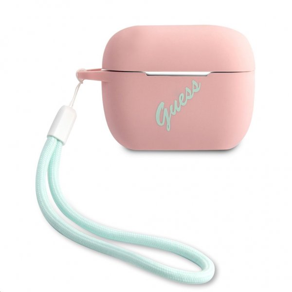 Guess AirPods Pro Cover Vintage Silicone Pink