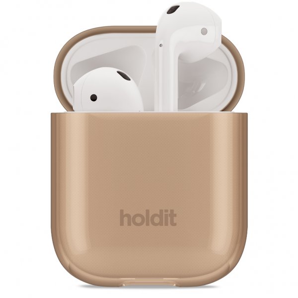 holdit AirPods (1/2) Skal Seethru Dark Brown