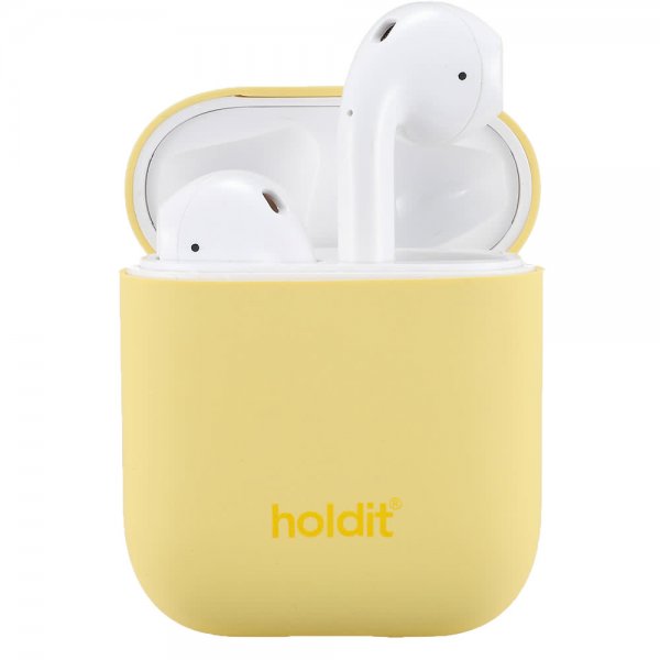 holdit AirPods (1/2) Cover Silikone Nygård Gul