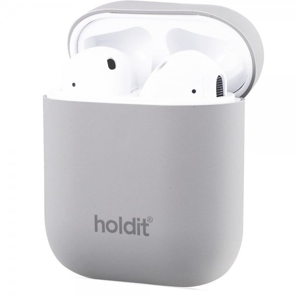 holdit AirPods (1/2) Cover Silikone Nygård Taupe