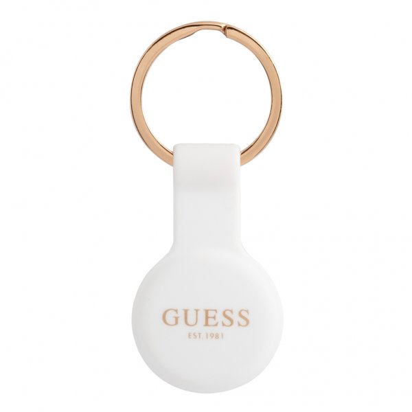 Guess AirTag Holder med Logo Hvid