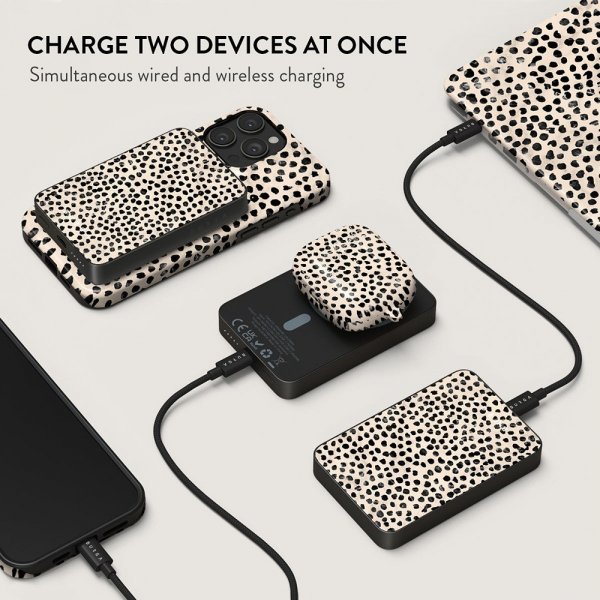 Burga Powerbank MagSafe 5000 mAh Almond Latte Metalgrå