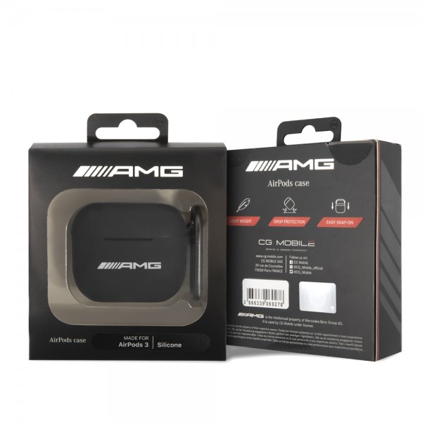 AMG AirPods 3 Cover Flydende Silikone Sort