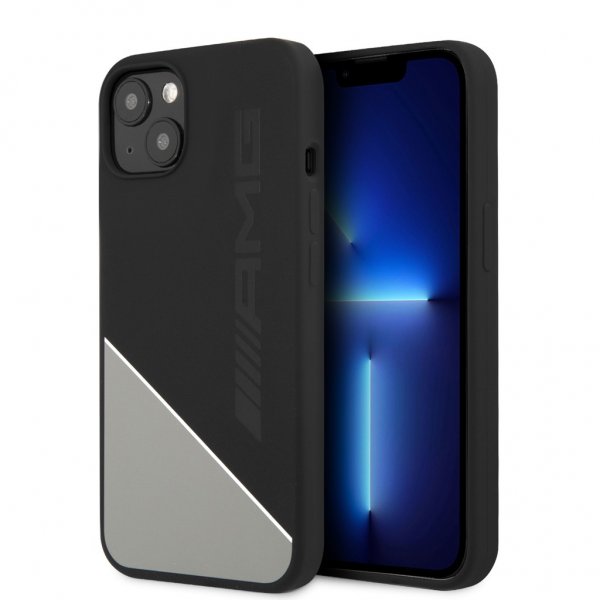 AMG iPhone 13 Mini Cover Flydende Silikone Two Tone Grå