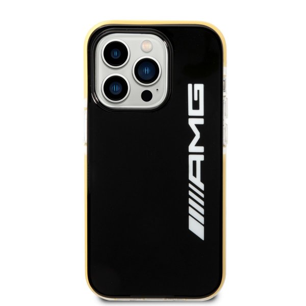 AMG iPhone 14 Pro Max Cover med Logo Sort Gul
