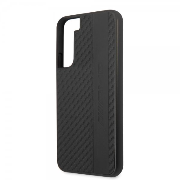 AMG Samsung Galaxy S22 Plus Cover Læder Stribe Carbon Sort