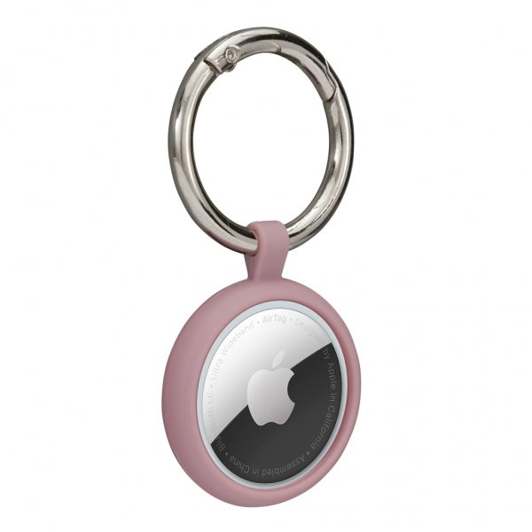 dbramante1928 Apple AirTag Holder Greenland Key Ring Pink Sand