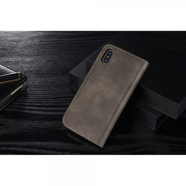 Dg.Ming iPhone X/Xs Pungcover Aftageligt Cover Mørkebrun