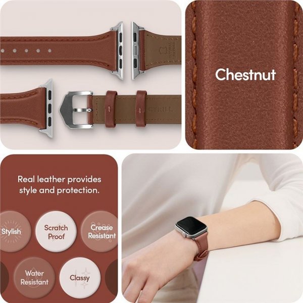Spigen Apple Watch 38/40/41/42mm Rem Kajuk Chestnut