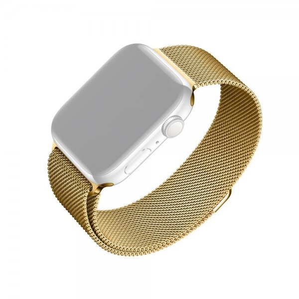 Fastgjort Apple Watch 38/40/41/42 mm Armbånd Mesh Rem Guld