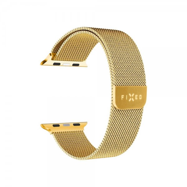 Fastgjort Apple Watch 38/40/41/42 mm Armbånd Mesh Rem Guld