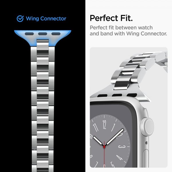 Spigen Apple Watch 38/40/41mm Rem Modern Fit 316L Sølv