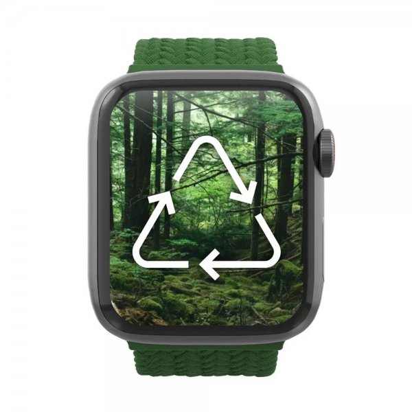 Gear4 Apple Watch 38/40/41/42mm Rem Flettet Urrem Large Forest Green