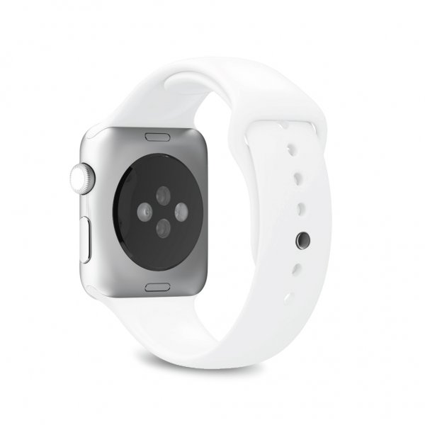 Puro Apple Watch 38/40/41/42mm Rem ICON Silikonebånd Hvid
