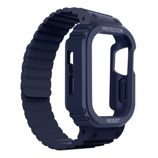 Apple Watch 40/41 mm Rem med Cover Silikone Magnetlukning Blå