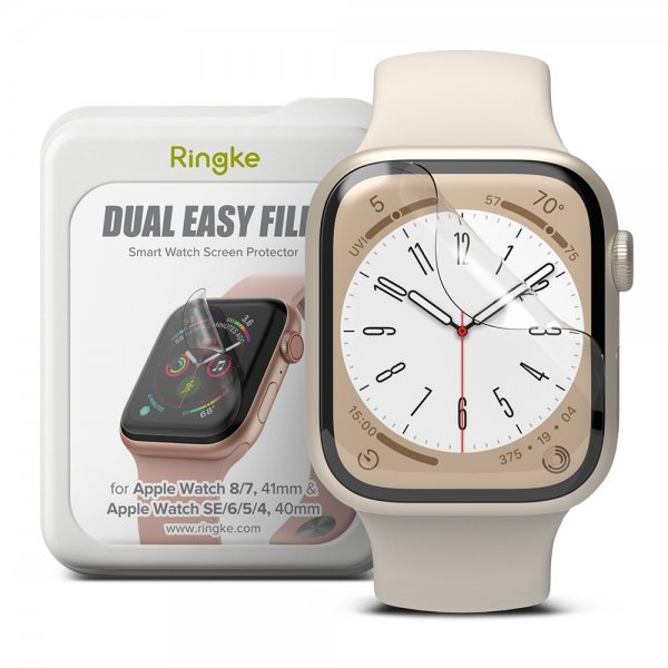 Ringke Apple Watch 40/41mm Skærmbeskyttelse Dual Easy Film 3-pak