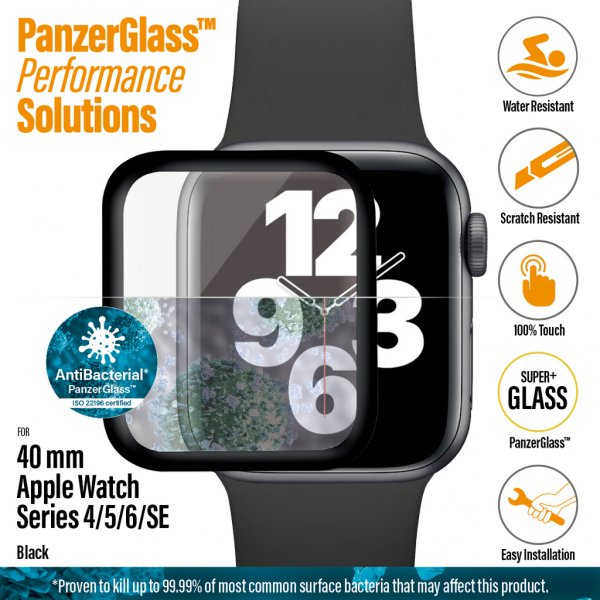 PanzerGlass Apple Watch 40mm (Series 4/5/6/SE) Skærmbeskytter Antibakteriel