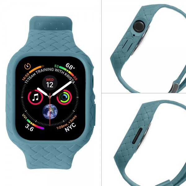 Apple Watch 41mm Rem Vævet Struktur Grønblå