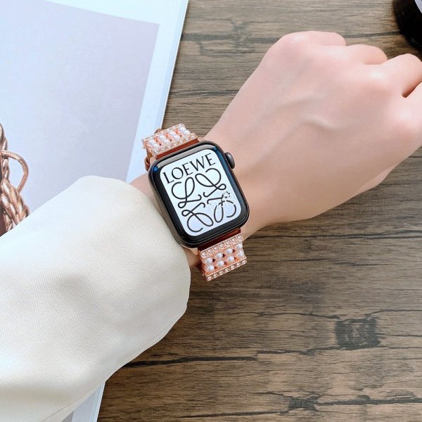 Apple Watch 44/45/46mm/Apple Watch Ultra Armbånd Perler Blå