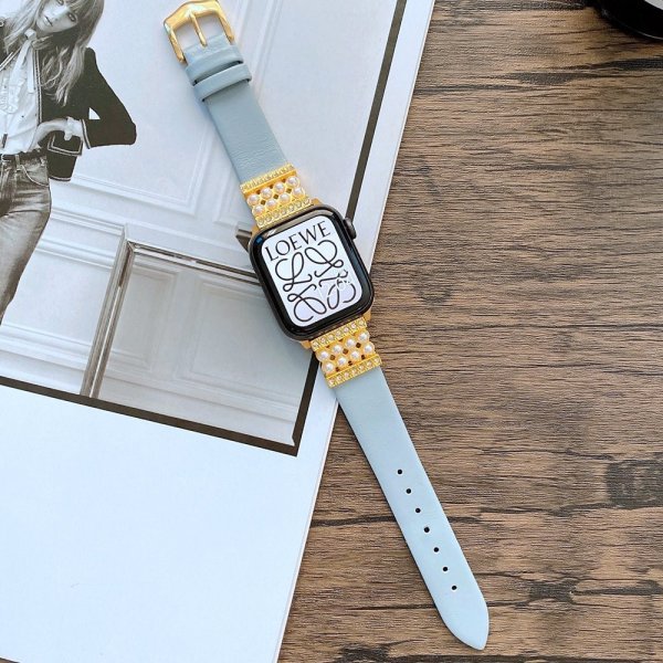 Apple Watch 44/45/46mm/Apple Watch Ultra Rem Perler Lyseblå